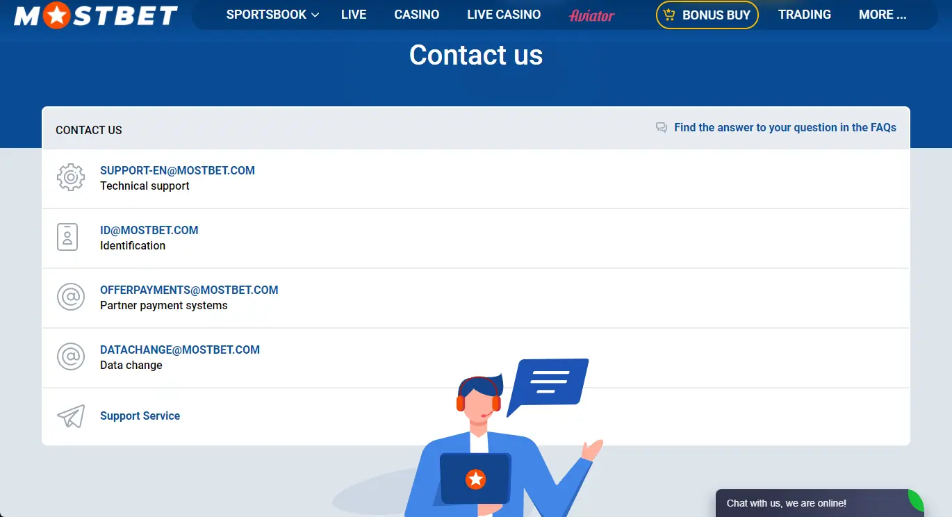 Mostbet Support Contacts